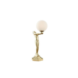 ScS Living Olivia Matt Gold Art Deco Table Lamp