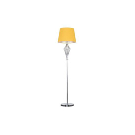 ScS Living Jaspa Chrome Floor Lamp with Mustard Shade