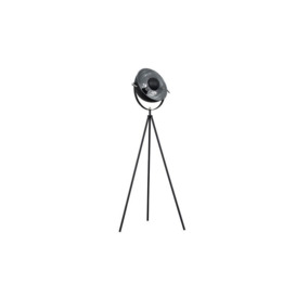 ScS Living Morpho Dark Grey Tripod Floor Lamp with Silver Inner Shade