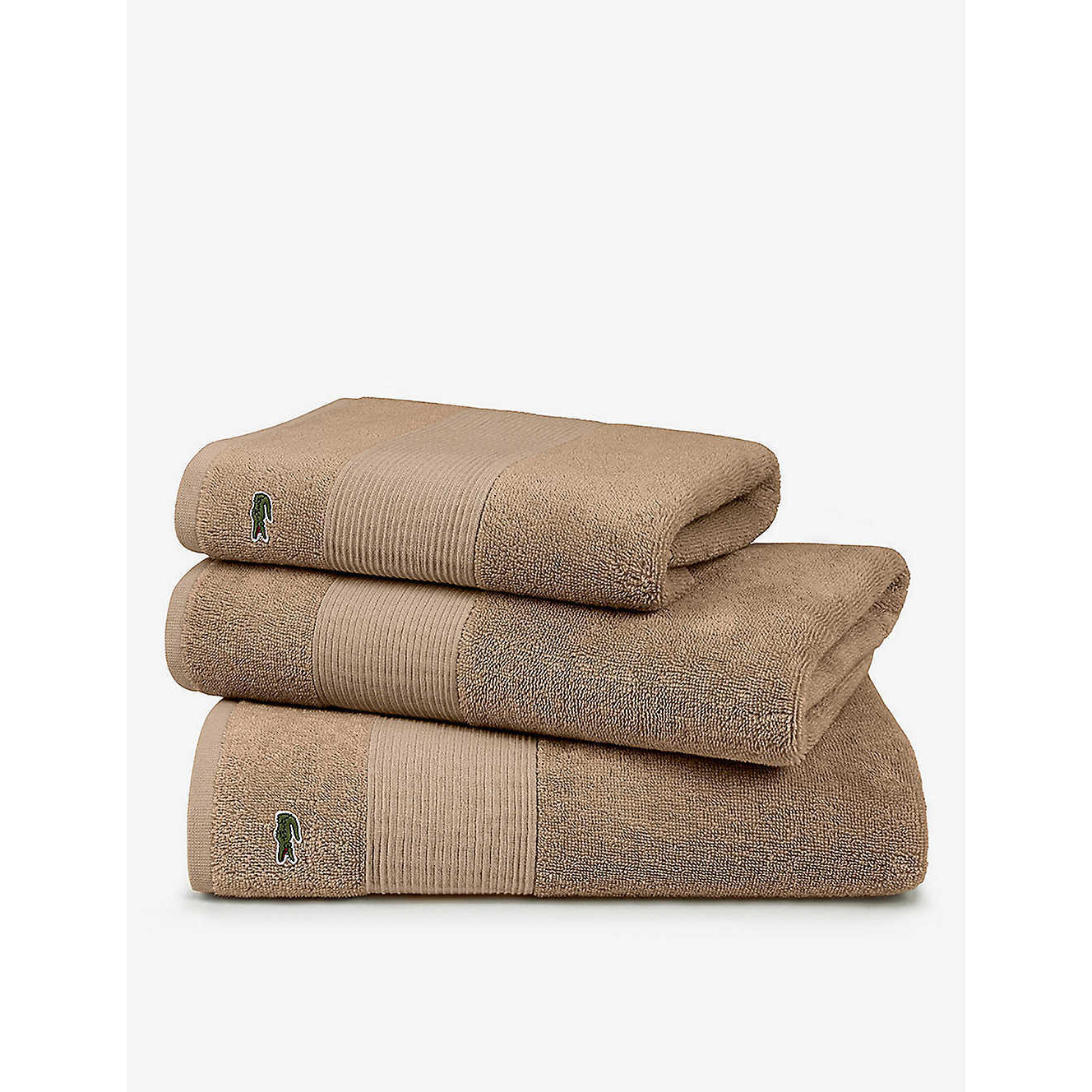 Le Croco logo-embroidered organic cotton bath towel 70x140cm