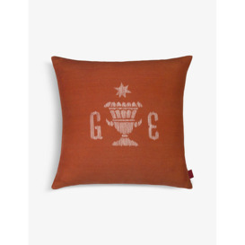 Urna Rossa graphic-print linen cushion 50cm x 53cm - thumbnail 2