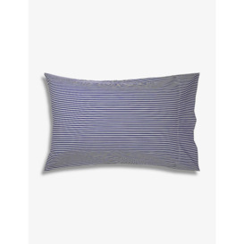 Shirting striped organic cotton pillowcase 53cm x 81cm - thumbnail 1