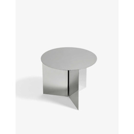 Slit polished side table 35.5cm x 45cm