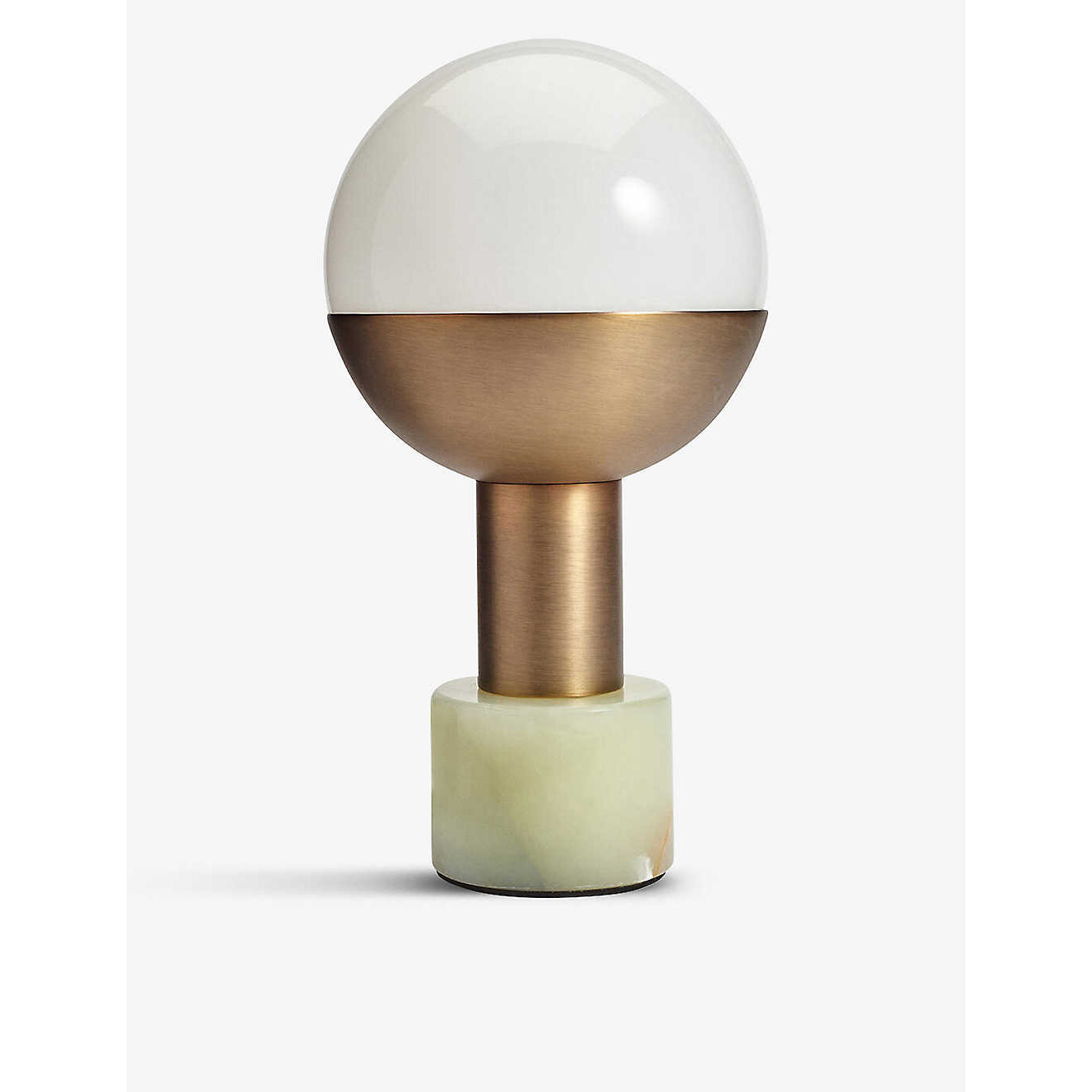 Madison onyx, brass and glass table lamp 33.9cm - image 1