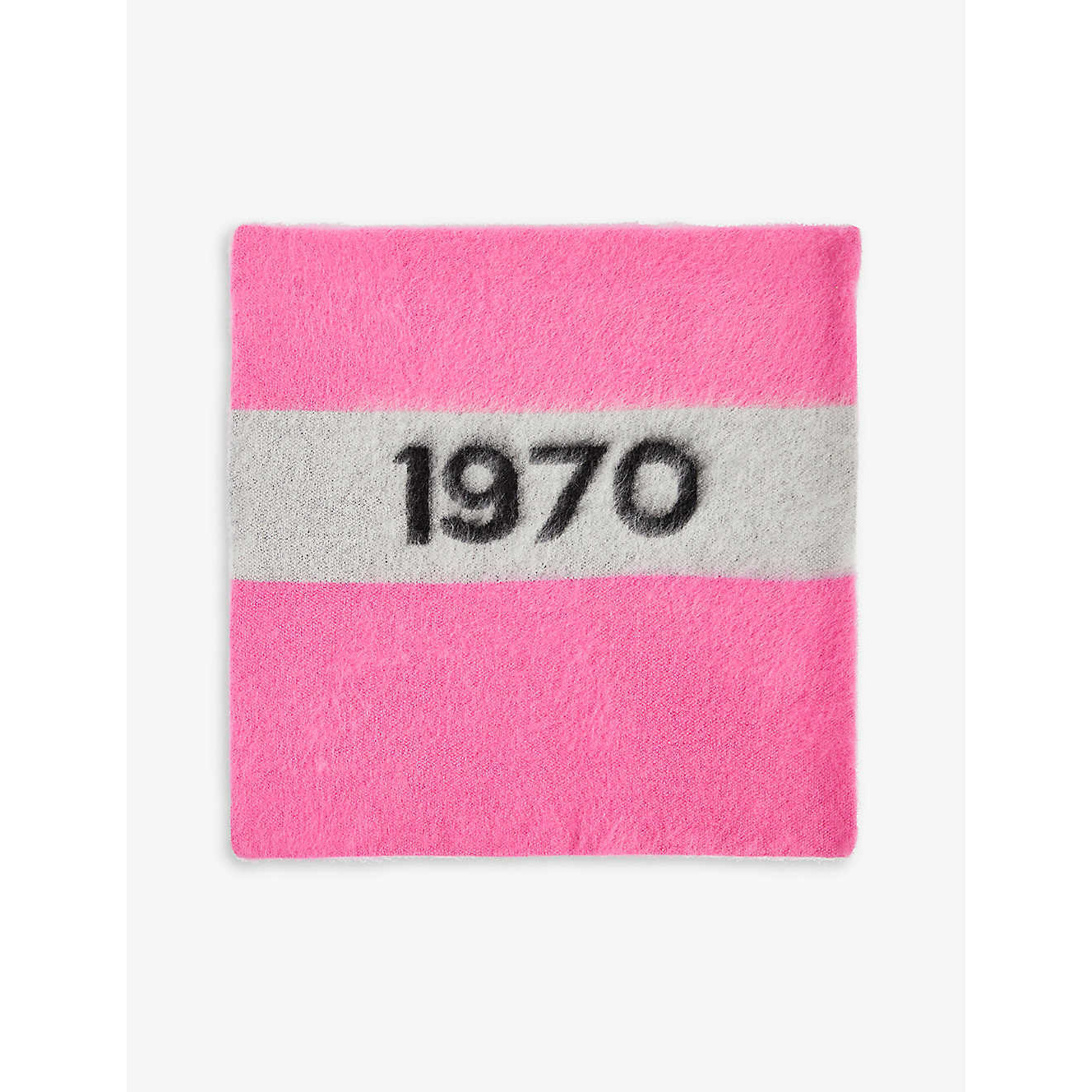 1970 mohair wool-blend cushion by Selfridges