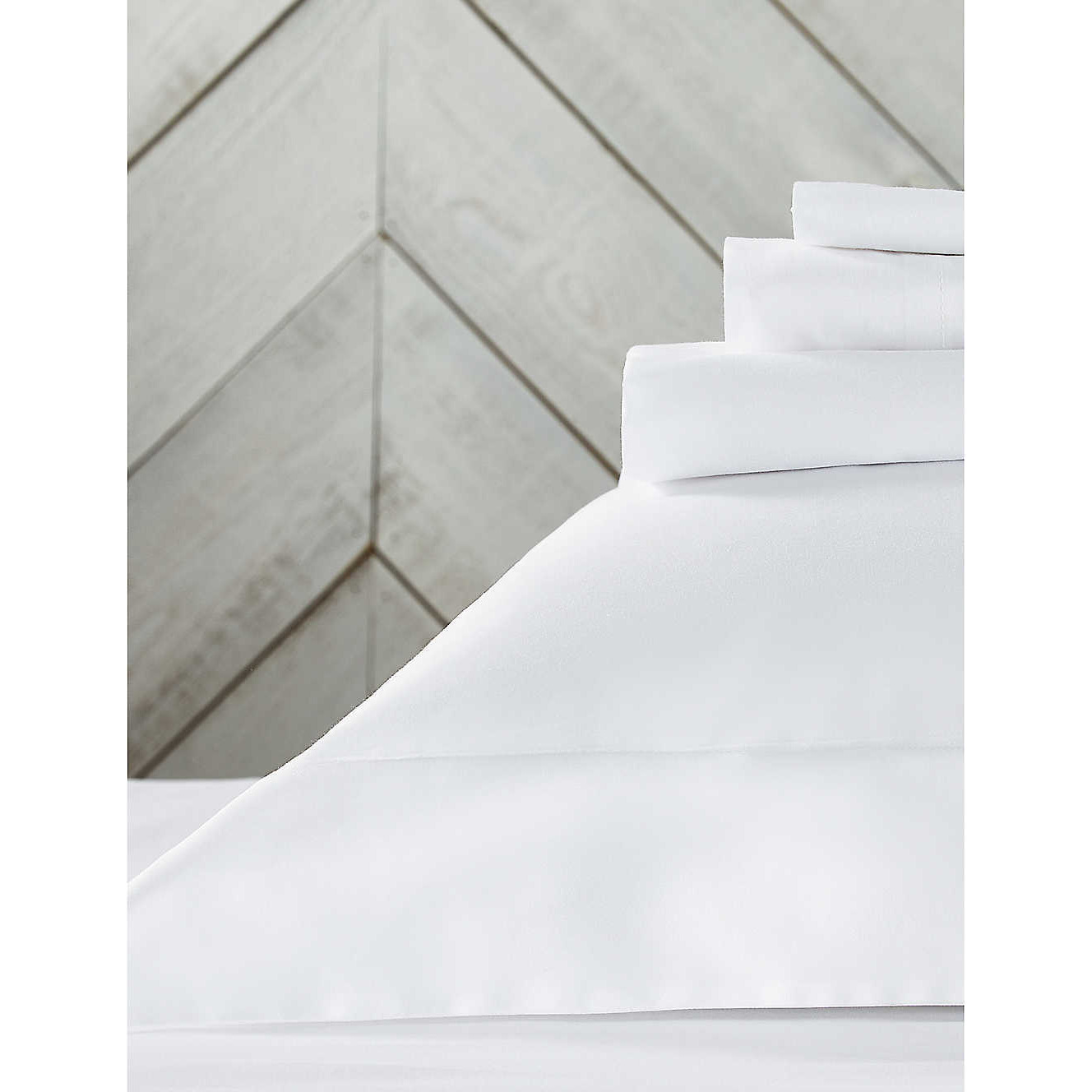 The Company White Egyptian Cotton Sateen Flat Sheet, Size: Single - image 1