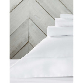 The Company White Egyptian Cotton Sateen Flat Sheet, Size: Single - thumbnail 1