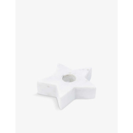 Star-shaped marble candle holder 9cm