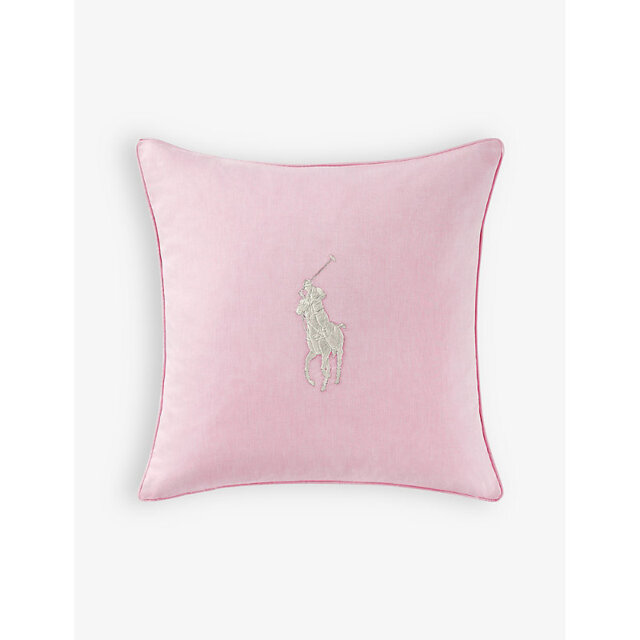 Ralph Lauren Home Oxford Logo-Embroidered Square Cotton Cushion Cover - image 1