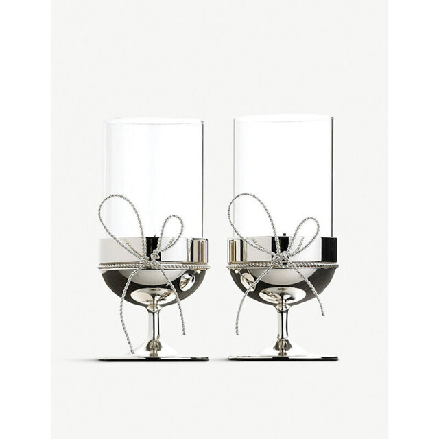 Vera Wang @ Wedgwood Set Of Two Love Knots Tealight Holders