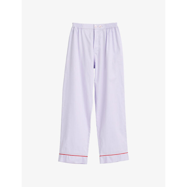 Hay Outline Contrast-Piping Cotton Pyjama Trousers - image 1