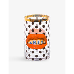 Seletti Wears Toiletpaper Sh*T Pois Small Cylindrical Glass Vase 14cm - thumbnail 1
