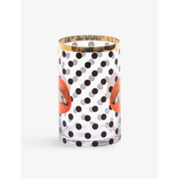 Seletti Wears Toiletpaper Sh*T Pois Small Cylindrical Glass Vase 14cm - thumbnail 2