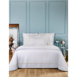 Yves Delorme Athena Bourdon-Stitch Pima-Cotton Duvet Cover - thumbnail 2