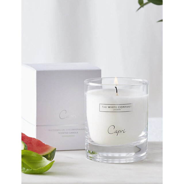 The White Company Capri signature mineral wax candle 140g