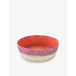 Makaua Round Handmade Palm Basket