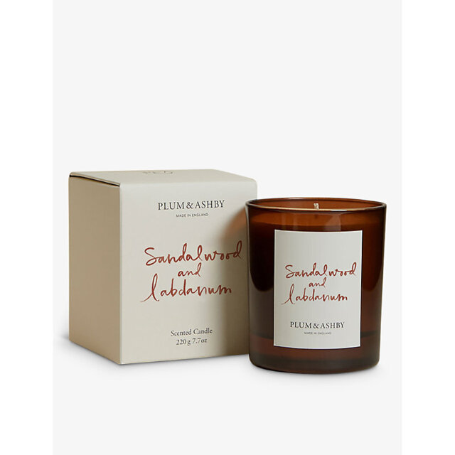 Plum And Ashby Sandalwood & Labdanum Soy-Wax Candle 220g - image 1