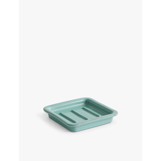 Hay Square-Shape Glazed Terracotta Soap Dish - image 1
