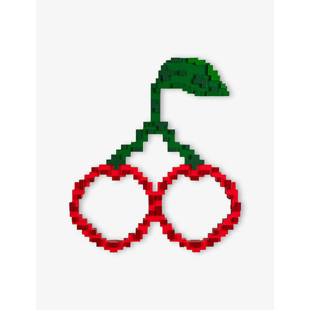 Seletti Cherries Pixel Wooden and Glass Mirror 76cm x 70cm - image 1