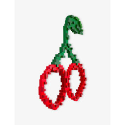 Seletti Cherries Pixel Wooden and Glass Mirror 76cm x 70cm - thumbnail 2