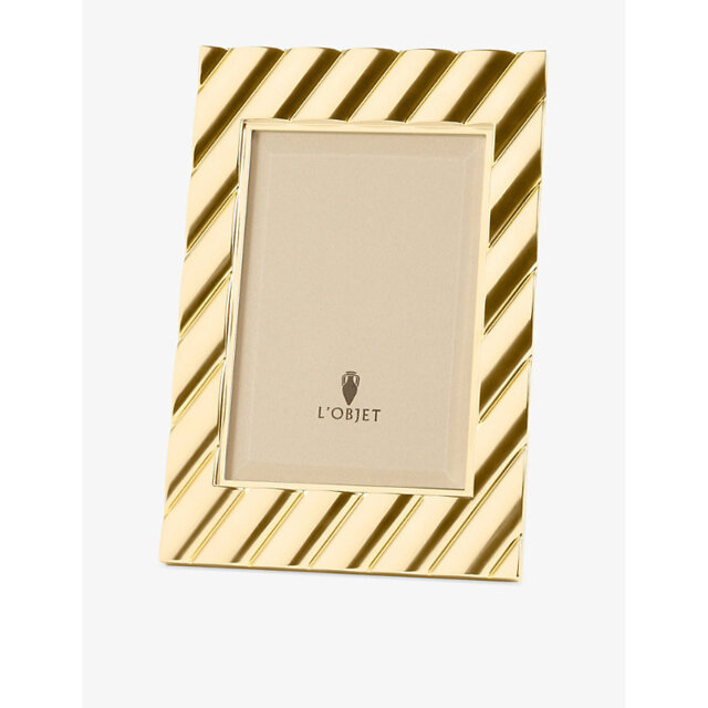Lobjet Maxime Gold-Plated Metal Photo Frame 10cm x 15cm - image 1