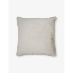 The White Company Super Soft Large Square Faux-Fur Cushion 60cm x 60cm - thumbnail 1