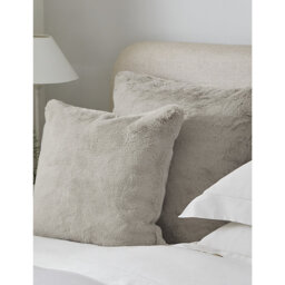 The White Company Super Soft Large Square Faux-Fur Cushion 60cm x 60cm - thumbnail 2