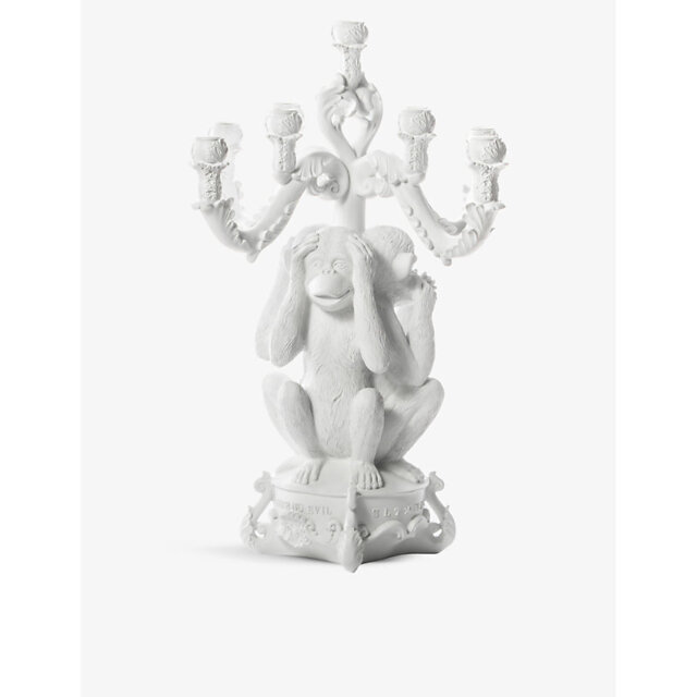 Seletti Giant Burlesque 3-Monkeys Polyresin Candelabra 60cm - image 1