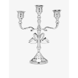 Anna + Nina Argent Swans Brass Candle Holder