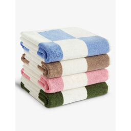 Hay Check-Pattern Cotton Bath Mat 50cm x 90cm - thumbnail 2
