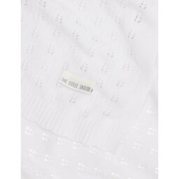The Little Tailor Pointelle-Knit Scallop-Trim Cotton Baby Blanket - thumbnail 2