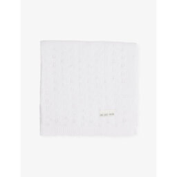 The Little Tailor Pointelle-Knit Scallop-Trim Cotton Baby Blanket - thumbnail 1