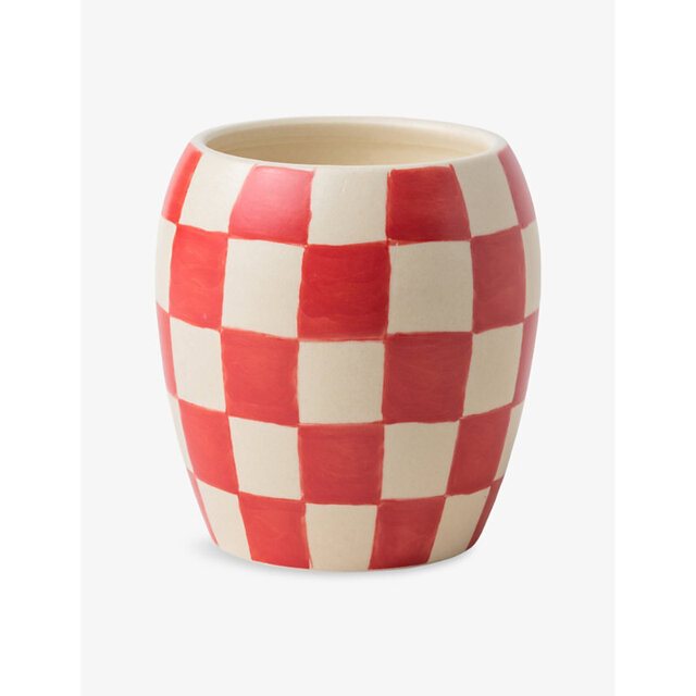 Paddywax Checkmate Rose + Santal Scented Candle With Checkered Porcelain Vessel 311g - image 1