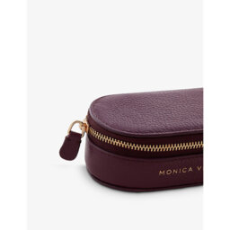 Womens Monica Vinader Mini Oval Logo-Print Leather Jewellery Box - thumbnail 2
