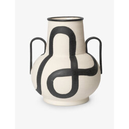 Ferm Living Trace Hand-Painted Stoneware Vase 37.5cm