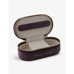 Womens Monica Vinader Logo-Embossed Zipped Leather Jewellery Box - thumbnail 2