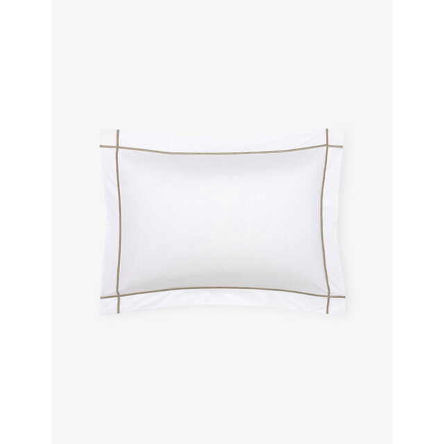 Yves Delorme Athena Kaki Cotton Oxford Pillowcase - image 1