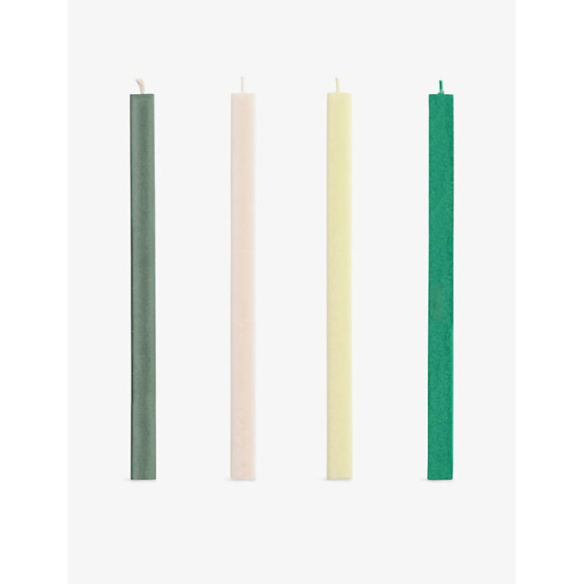 Hay Square Wax Candle Set Of Four