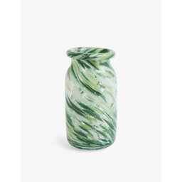 Hay Splash Swirl-Pattern Glass Vase - thumbnail 1