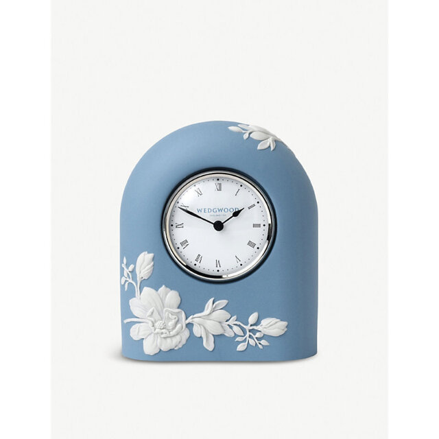 Wedgwood Magnolia Blossom Jasperware Mantel Clock 13cm - image 1