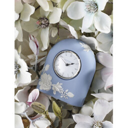 Wedgwood Magnolia Blossom Jasperware Mantel Clock 13cm - thumbnail 2