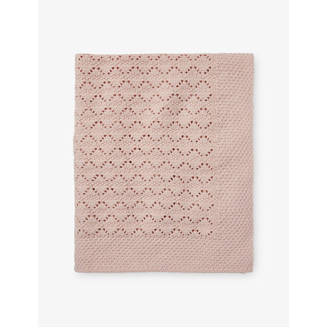 The Little White Company Blossom Cotton-Knit Baby Blanket - image 1