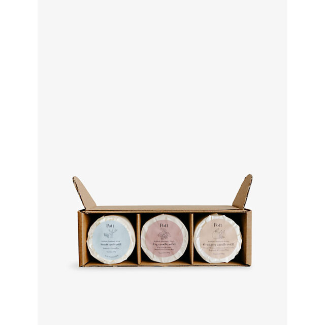 Pott Candles Fig, Sea Salt & Orangery Standard Candle Refill Set 290g - image 1