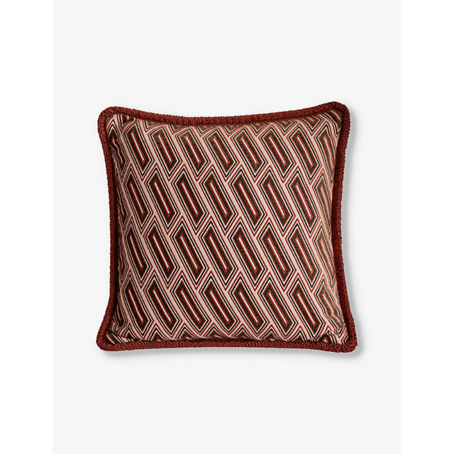 Soho Home Vende Geometric-Pattern Woven Cushion 50cm x 50cm - image 1