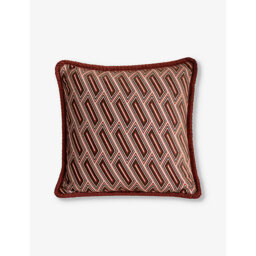 Soho Home Vende Geometric-Pattern Woven Cushion 50cm x 50cm - thumbnail 1