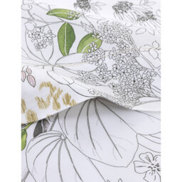 Yves Delorme Orchidee Multicoloured Floral Cotton Flat Sheet - thumbnail 2