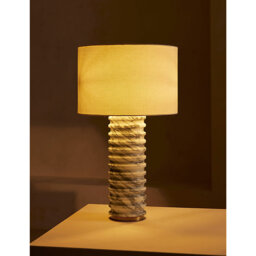 Soho Home Casper Arabescato Corchia Linen and Marble Table Lamp 81cm - thumbnail 2