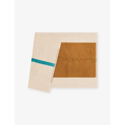 Suite 702 Woven-Stripe Cotton Bath Mat 50cm x 80cm - thumbnail 2