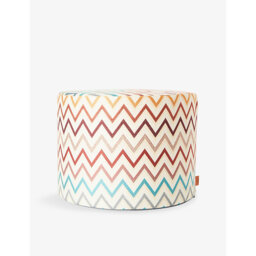 Missoni Home Watamu Zigzag-Pattern Cotton-Blend Cylindrical Pouf 40cm