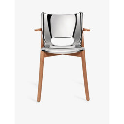 Alessi Philippe Starck Monoshell Mirrored-Steel Chair 81cm - thumbnail 2